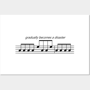 Orchestra Musical Meme Sheet Music Notation Gradually Becomes a Disaster Posters and Art